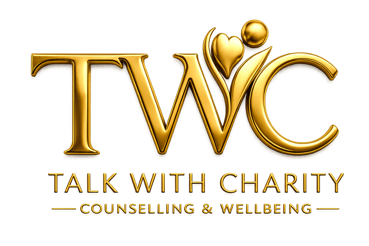 T W C TALK WITH CHARITY COUNSELLING AND WELLBEING Logo